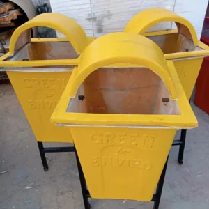 Fiber Yellow Plastic Dustbin