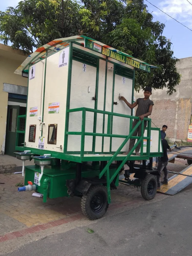 FRP Prefab ACP 4 Seater mobile toilet Van - mancosgreenfiber