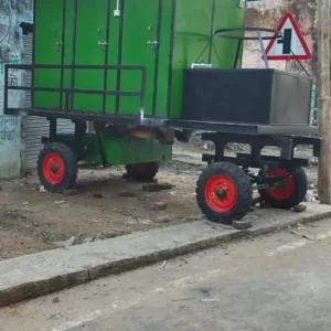 Prefab FRP Green 6 Seater Mobile Toilet Van